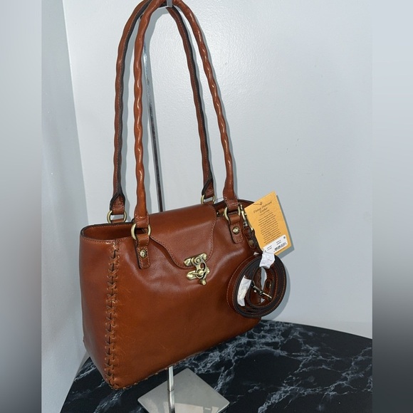 PATRICIA NASH Handbag Rosalia Leather Shoulder Bag Cognac AUTHENTIC NWT - Picture 9 of 15